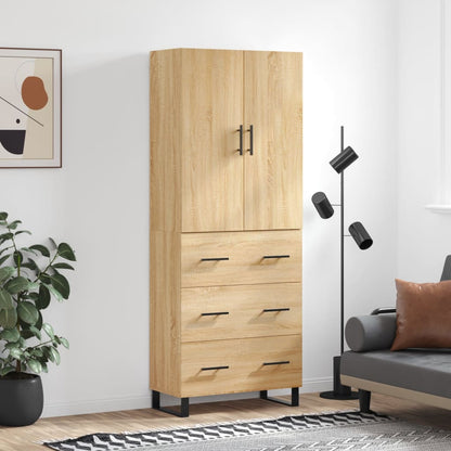 Highboard Sonoma Oak 69,5x34x180 cm Engineered Wood
