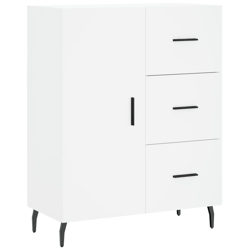 Highboard White 69,5x34x180 cm Engineered Wood