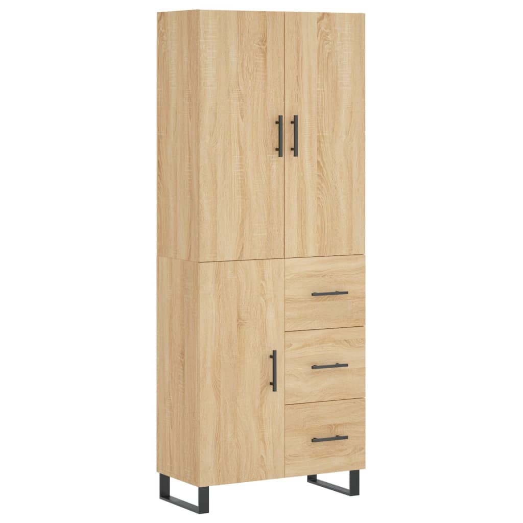 Highboard Sonoma Oak 69,5x34x180 cm Engineered Wood