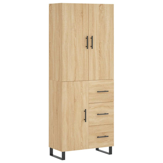 Highboard Sonoma Oak 69,5x34x180 cm Engineered Wood