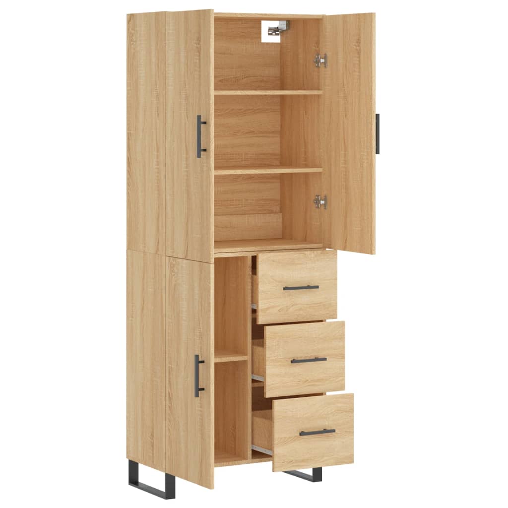 Highboard Sonoma Oak 69,5x34x180 cm Engineered Wood
