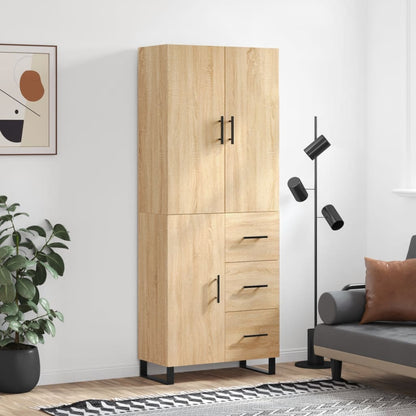 Highboard Sonoma Oak 69,5x34x180 cm Engineered Wood