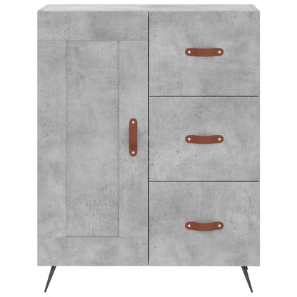 Highboard Concrete Grey 69.5x34x180 cm Engineered Wood