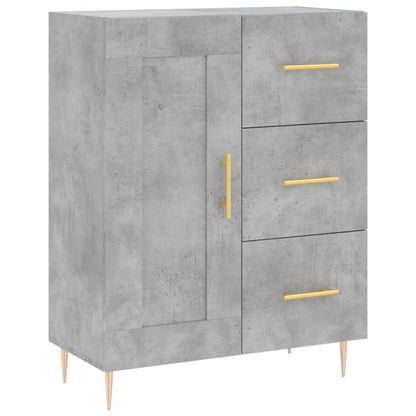 Highboard Concrete Grey 69.5x34x180 cm Engineered Wood