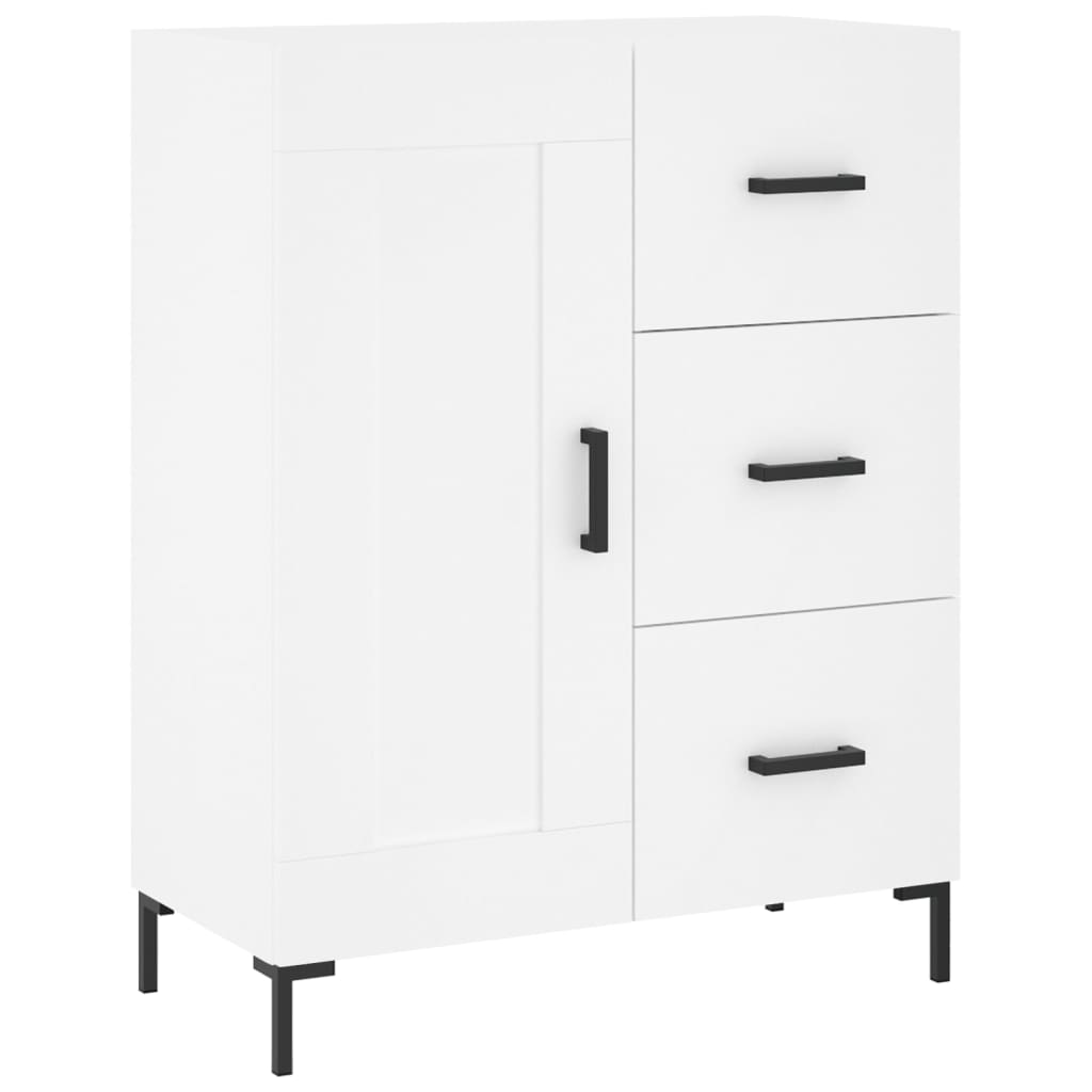 Highboard White 69.5x34x180 cm Engineered Wood