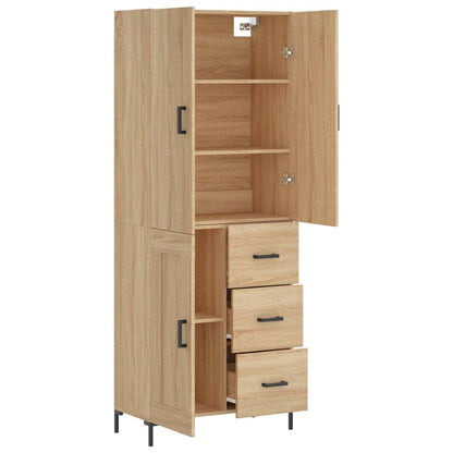Highboard Sonoma Oak 69.5x34x180 cm Engineered Wood