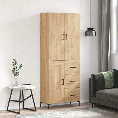Highboard Sonoma Oak 69.5x34x180 cm Engineered Wood