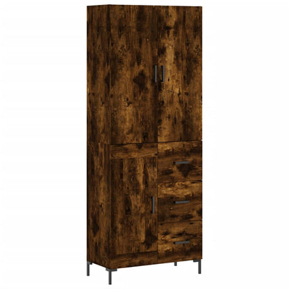 Highboard Smoked Oak 69,5x34x180 cm Engineered Wood
