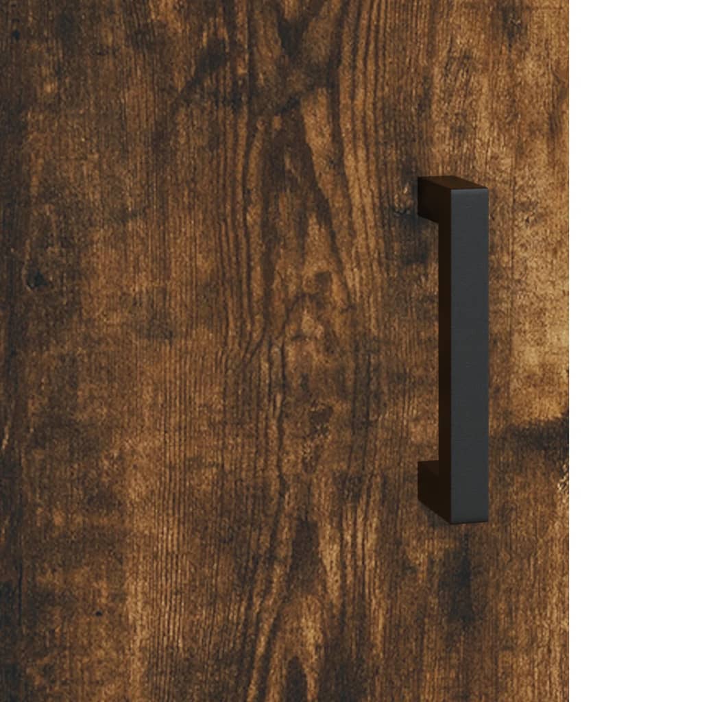 Highboard Smoked Oak 69.5x34x180 cm Engineered Wood