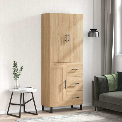 Highboard Sonoma Oak 69,5x34x180 cm Engineered Wood
