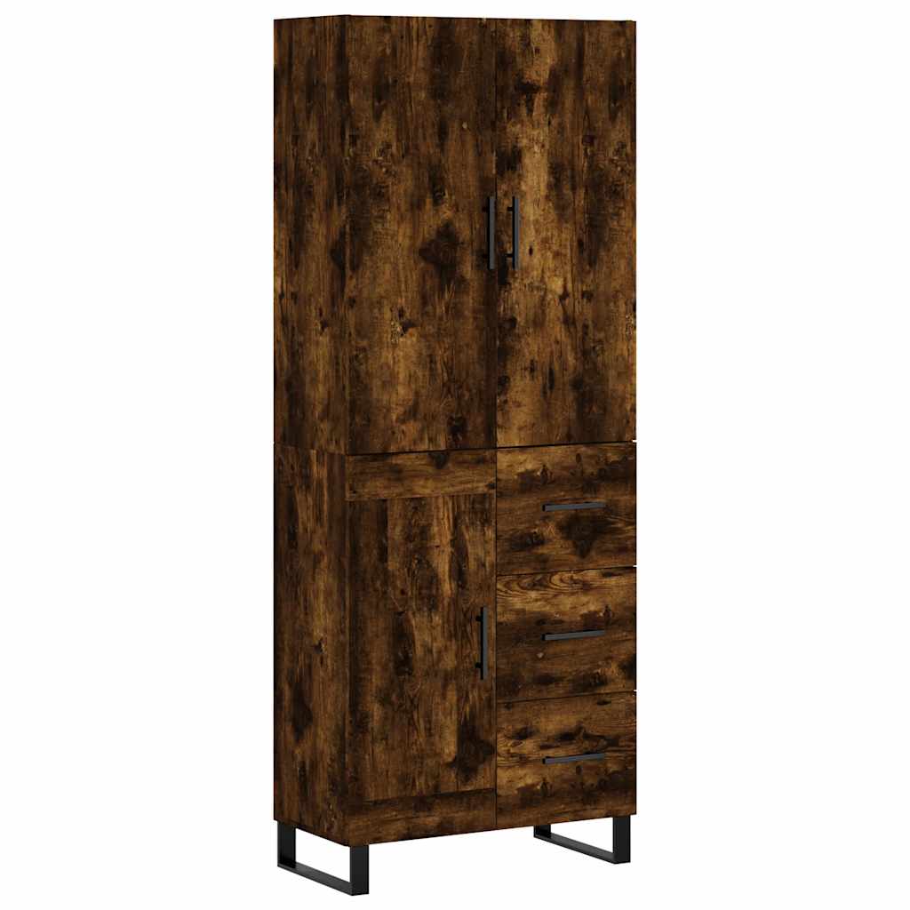 Highboard Smoked Oak 69,5x34x180 cm Engineered Wood