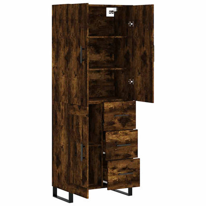 Highboard Smoked Oak 69,5x34x180 cm Engineered Wood
