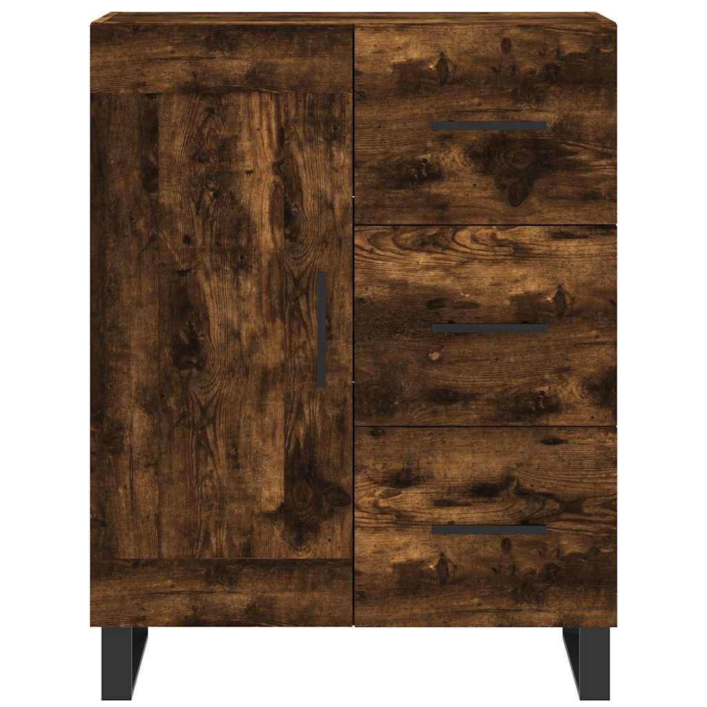Highboard Smoked Oak 69,5x34x180 cm Engineered Wood