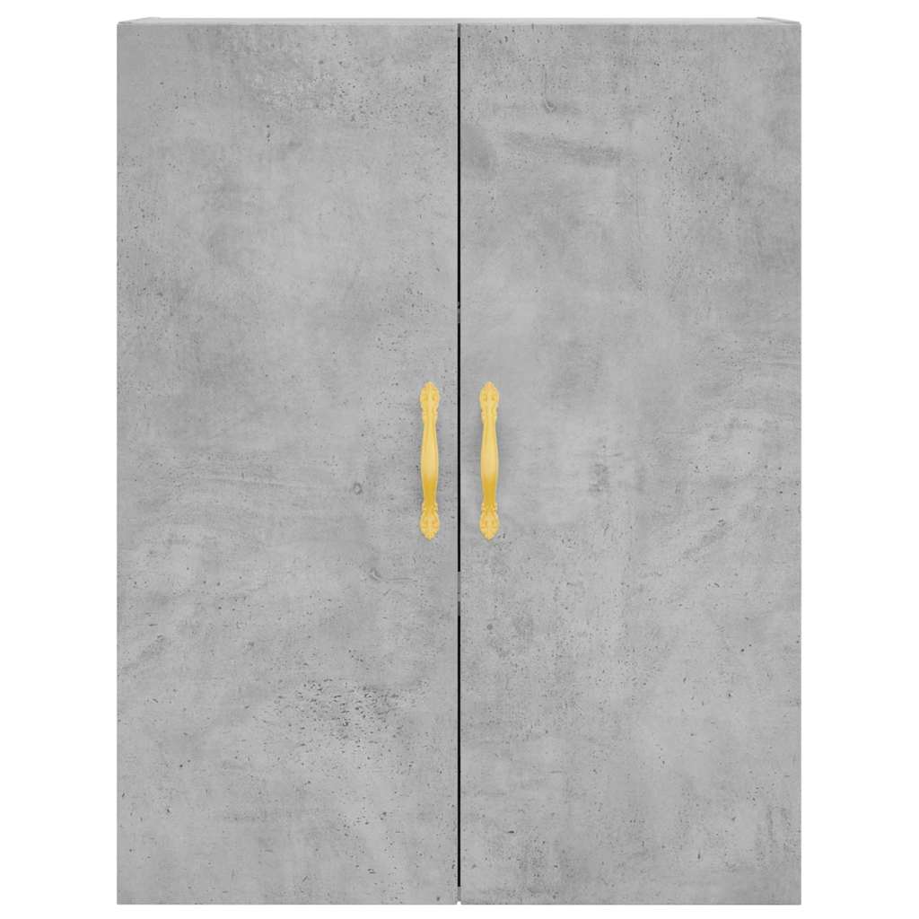 Highboard Concrete Grey 69.5x34x180 cm Engineered Wood
