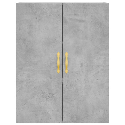 Highboard Concrete Grey 69.5x34x180 cm Engineered Wood