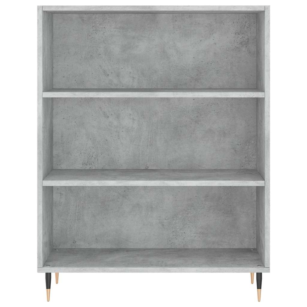 Highboard Concrete Grey 69.5x34x180 cm Engineered Wood