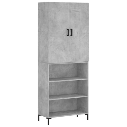 Highboard Concrete Grey 69,5x34x180 cm Engineered Wood
