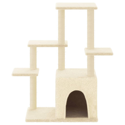 Cat Tree with Sisal Scratching Posts Cream 97.5 cm