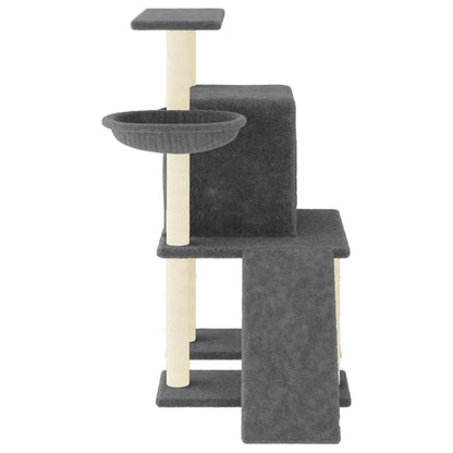 Cat Tree with Sisal Scratching Posts Dark Grey 96.5 cm