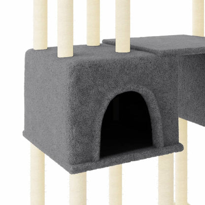 Cat Tree with Sisal Scratching Posts Dark Grey 199 cm