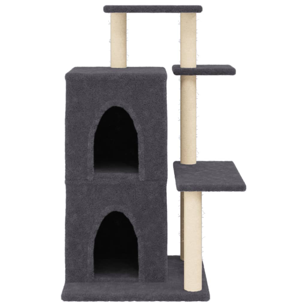 Cat Tree with Sisal Scratching Posts Dark Grey 97 cm