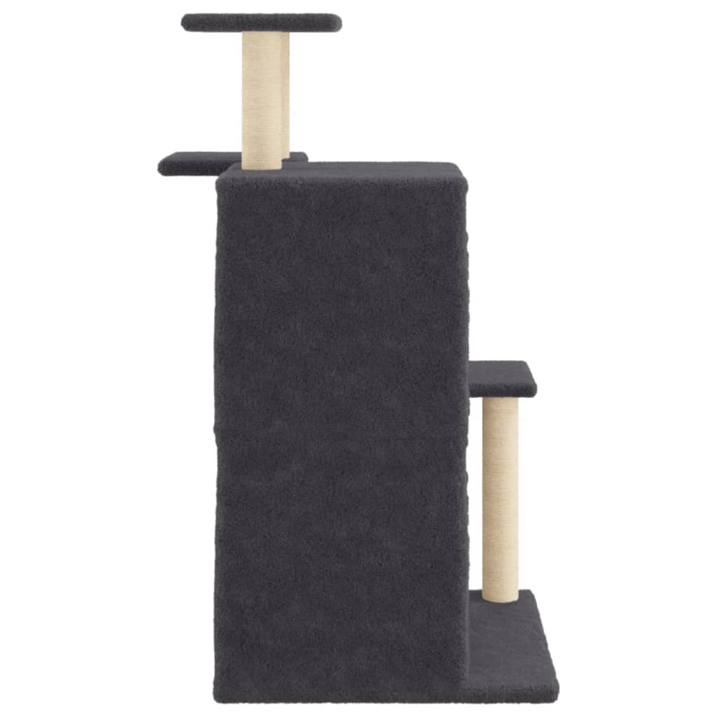Cat Tree with Sisal Scratching Posts Dark Grey 97 cm