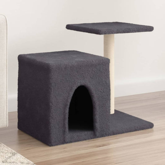 Cat Tree with Sisal Scratching Posts Dark Grey 50.5 cm