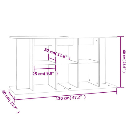 Aquarium Stand Smoked Oak 120x40x60 cm Engineered Wood