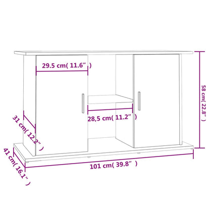 Aquarium Stand White 101x41x58 cm Engineered Wood