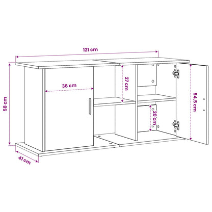 Aquarium Stand Sonoma Oak 121x41x58 cm Engineered Wood