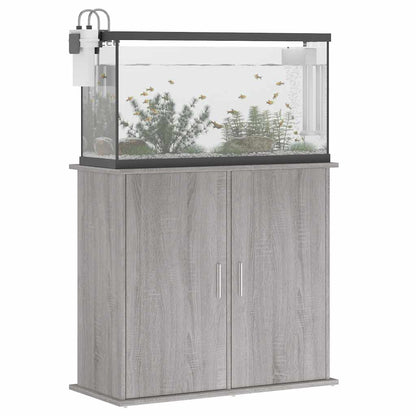 Aquarium Stand Grey Sonoma 81x36x73 cm Engineered Wood