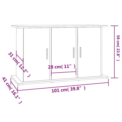 Aquarium Stand Concrete Grey 101x41x58 cm Engineered Wood