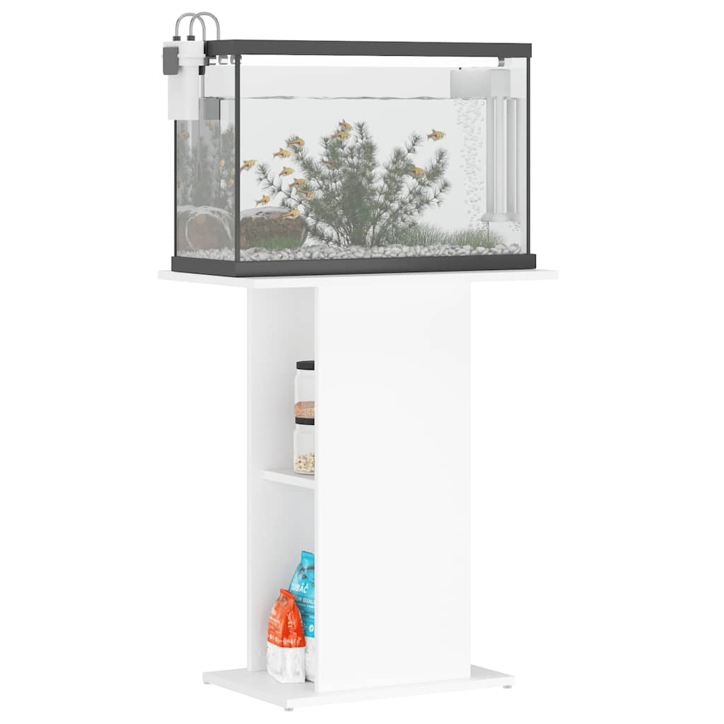 Aquarium Stand White 60,5x36x72,5 cm Engineered Wood