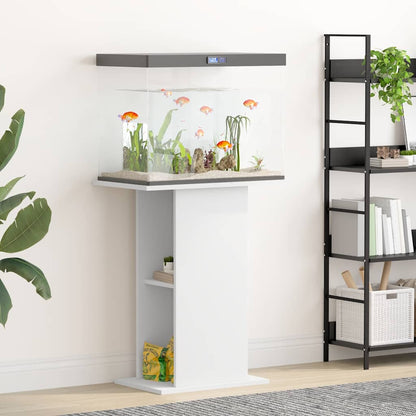 Aquarium Stand White 60,5x36x72,5 cm Engineered Wood
