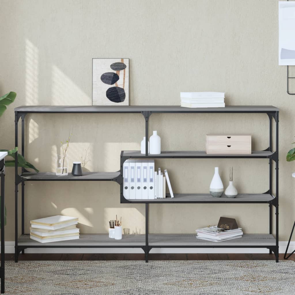 Console Table Grey Sonoma 160x32x95 cm Engineered Wood