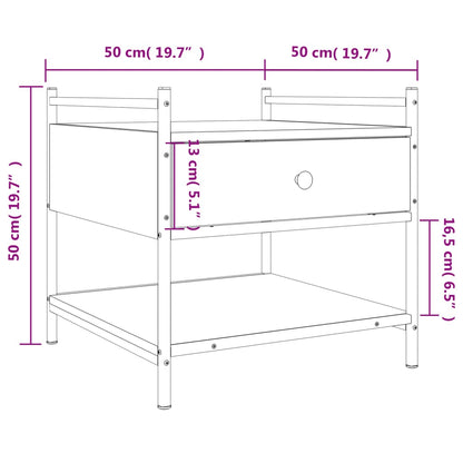 Coffee Table Black 50x50x50 cm Engineered Wood