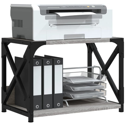 Printer Stand 2-Tier Grey Sonoma 44x26x31.5 cm Engineered Wood