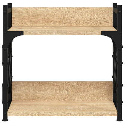 Printer Stand 2-Tier Sonoma Oak 40x20x40 cm Engineered Wood