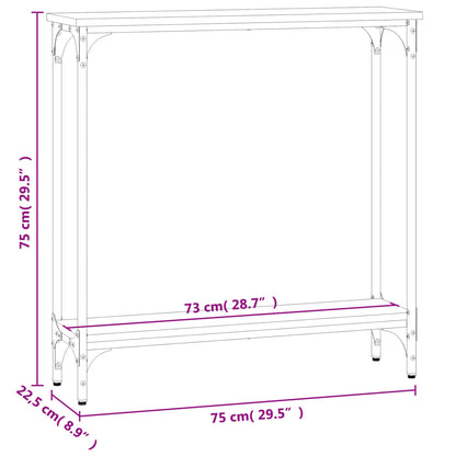 Console Table Grey Sonoma 75x22,5x75 cm Engineered Wood