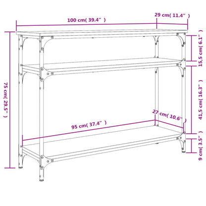 Console Table | Black | Engineered wood and metal | Narrow