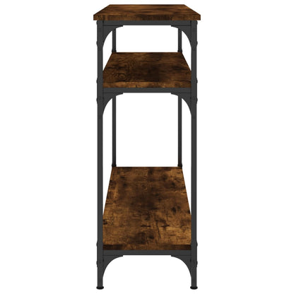 Console Table Smoked Oak 100x29x75 cm Engineered Wood