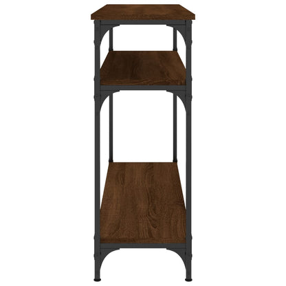 Console Table Brown Oak 100x29x75 cm Engineered Wood