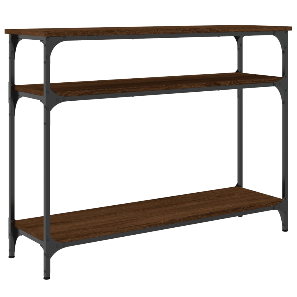 Console Table Brown Oak 100x29x75 cm Engineered Wood