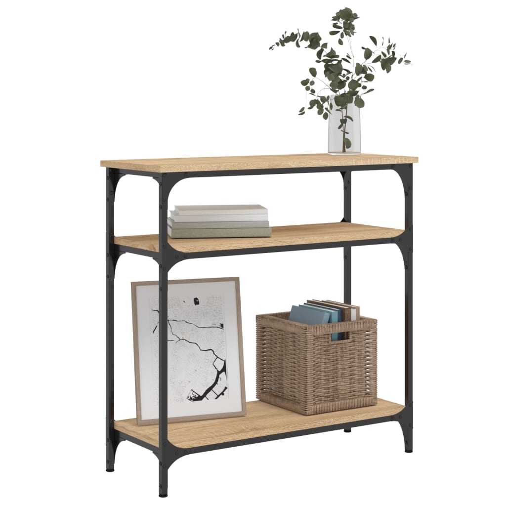 Console Table Sonoma Oak 75x29x75 cm Engineered Wood