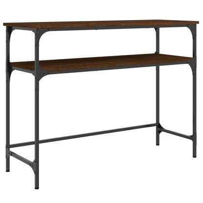Console Table Brown Oak 100x35.5x75 cm Engineered Wood