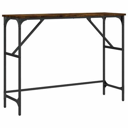 Console Table Smoked Oak 100x32x75 cm Engineered Wood