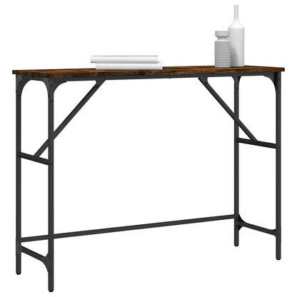 Console Table Smoked Oak 100x32x75 cm Engineered Wood