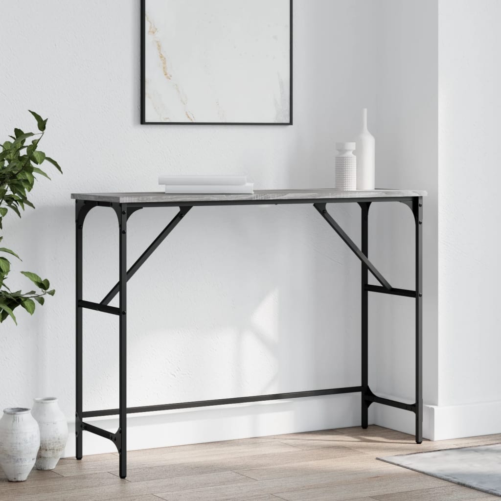 Console Table Grey Sonoma 100x32x75 cm Engineered Wood