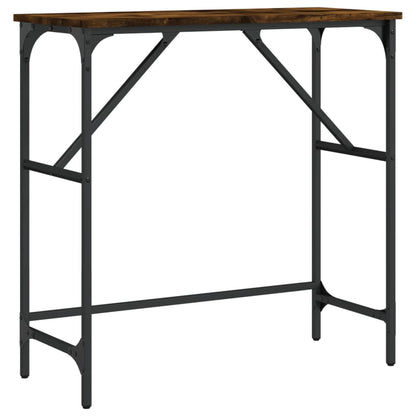 Console Table Smoked Oak 75x32x75 cm Engineered Wood
