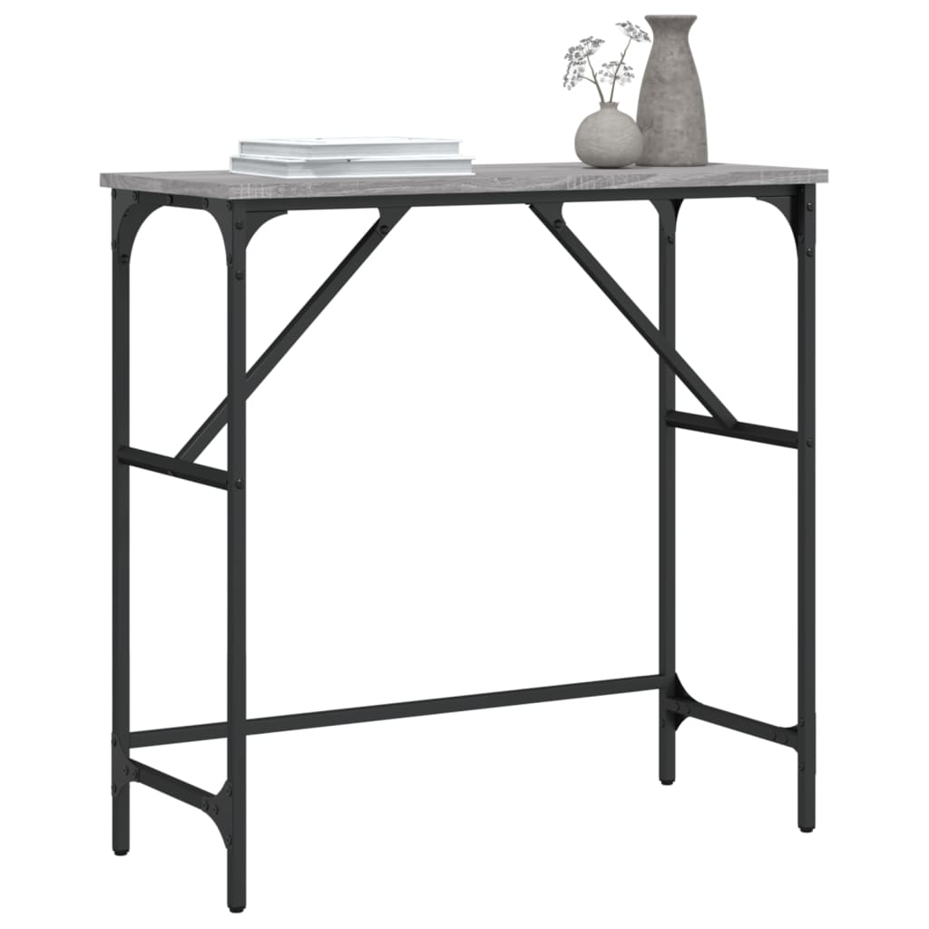 Console Table Grey Sonoma 75x32x75 cm Engineered Wood